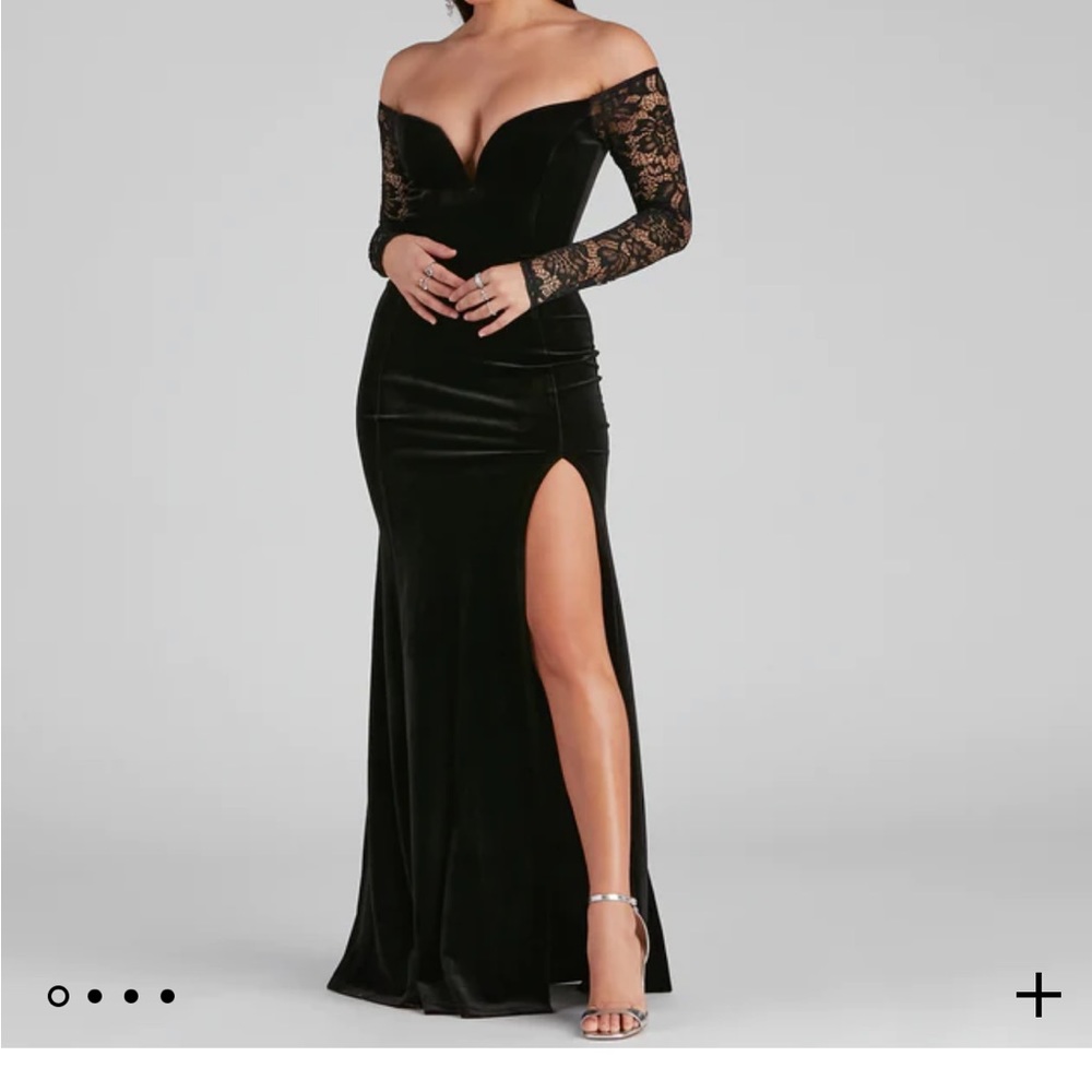 Formal Velvet And Lace Mermaid Dress